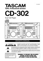 Tascam CD-302 - Owners Manual 